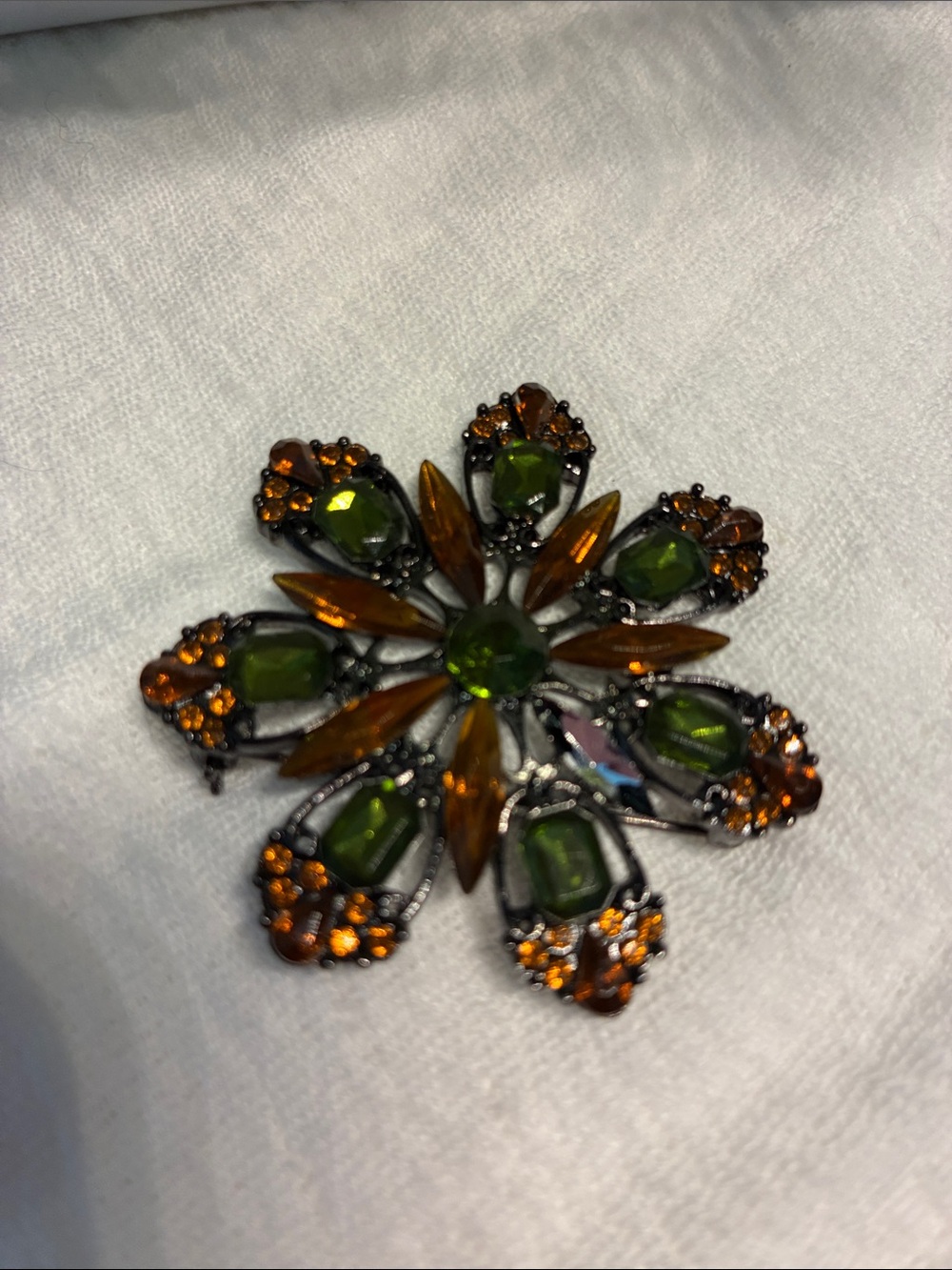 Autumn Colors Rhinestone Brooch - Picture 2 of 4